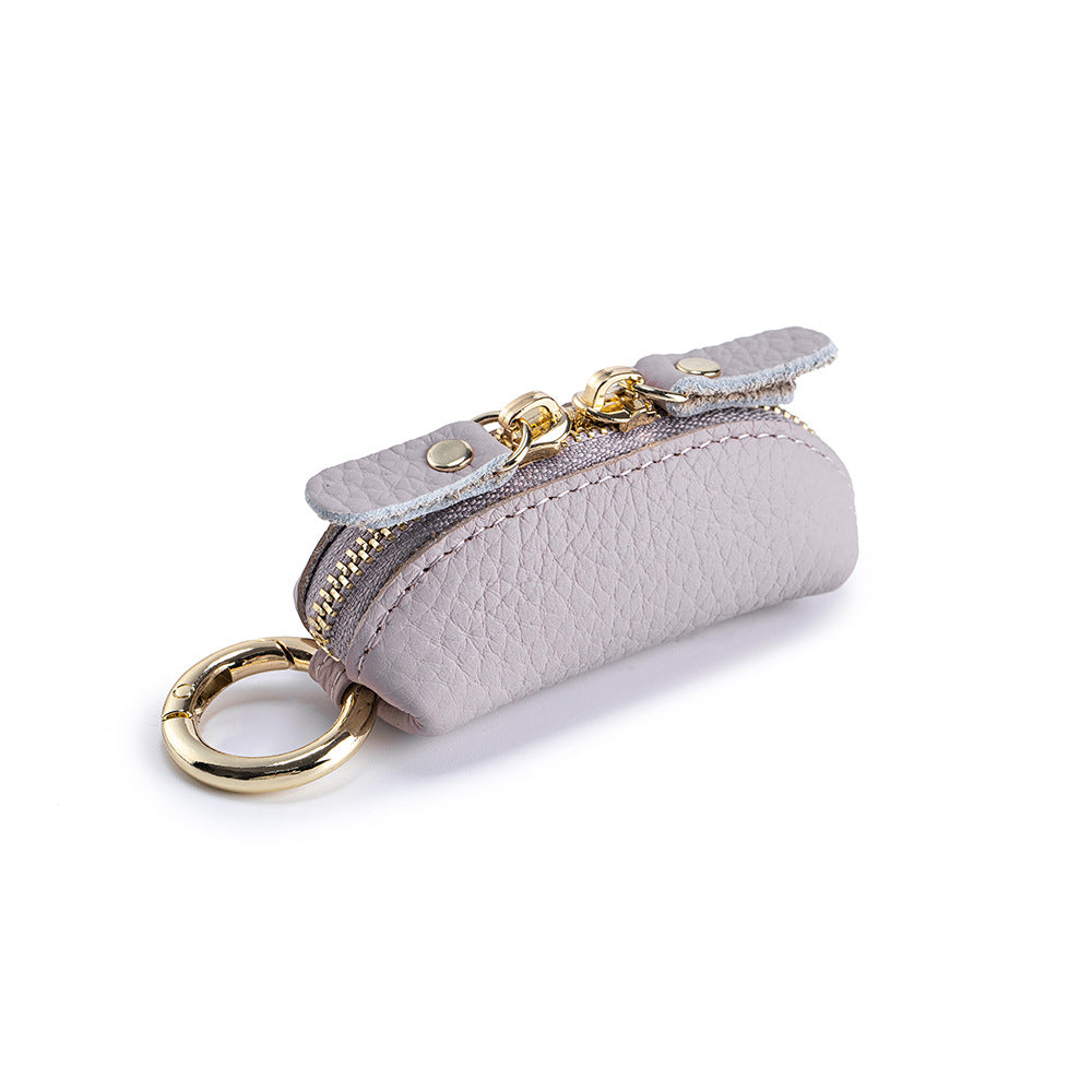 Genuine Leather Coin Purse with Keychain Women N6D018
