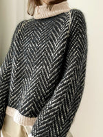 Load image into Gallery viewer, High Neck Long Sleeve Colorblock Knit Sweater Women N6H274