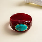 Load image into Gallery viewer, Womens Vintage Marbled Oval Acrylic Bracelet N6K139