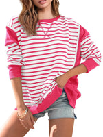 Load image into Gallery viewer, Contrast Stripe Round Sweater Mid Weight Options N5A200
