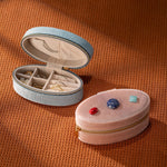 Load image into Gallery viewer, Natural Stone Velvet Jewelry Organizer Box N6G058