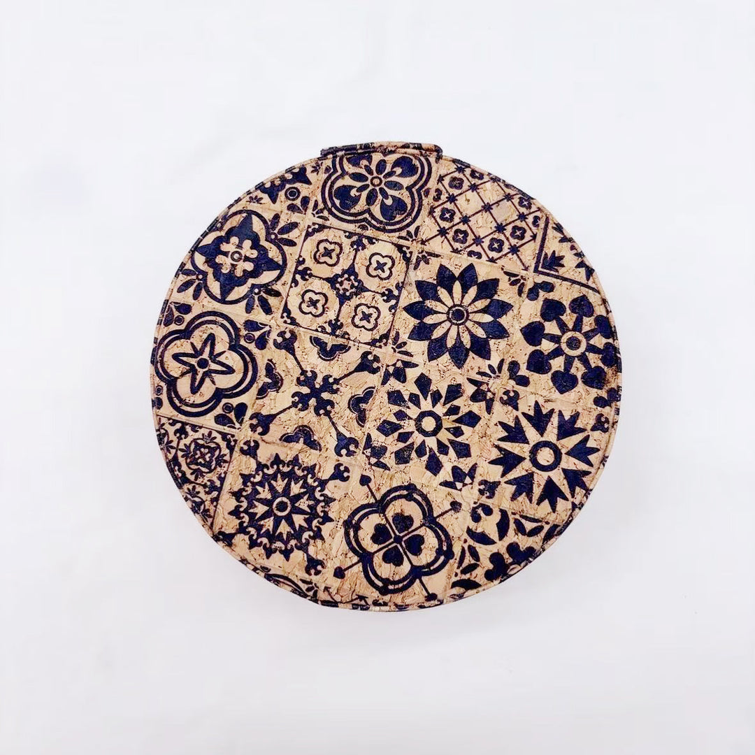 Jade Bracelet Cork Storage Box with Velvet N6E093