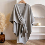Load image into Gallery viewer, Solid Split Shawl Women Winter Warm Outerwear N6H239