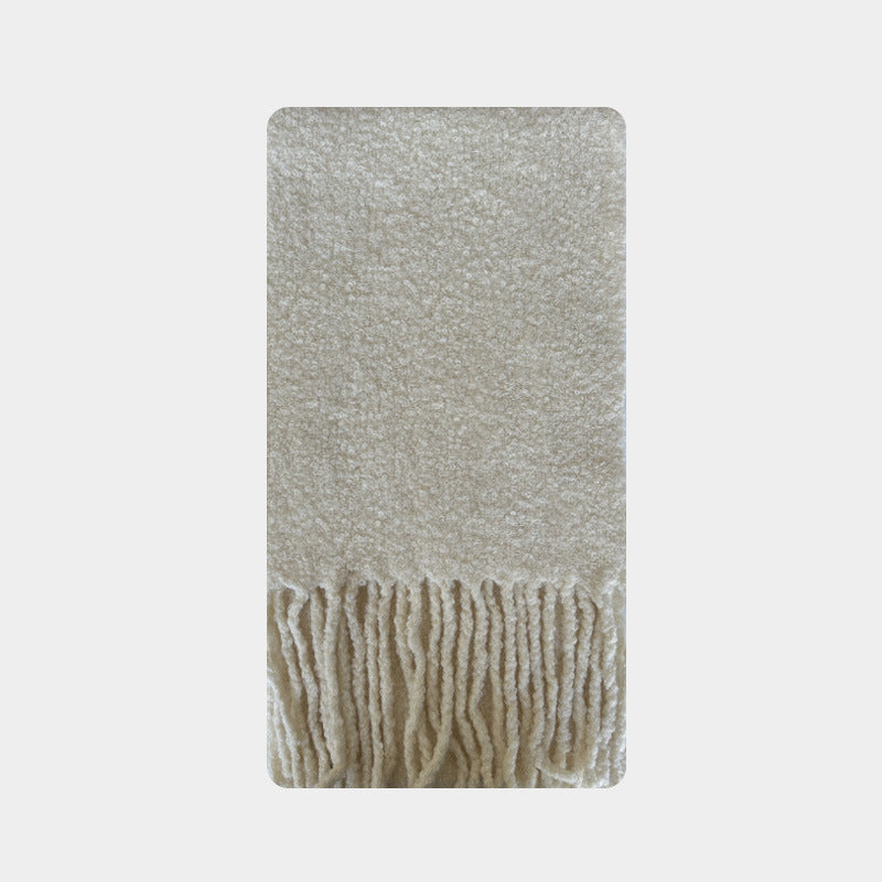 Heavyweight Wool Blend Textured Scarf  M5A136
