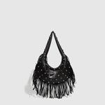 Load image into Gallery viewer, Edgy Fringe Accent Shoulder Bag  S5P465