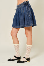 Load image into Gallery viewer, Vintage Distressed High Waist Denim A-Line Shorts N6C316