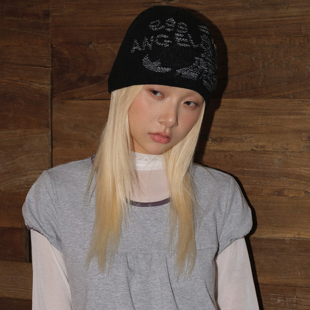 Women's Wool Jacquard Knit Beanie N6J102