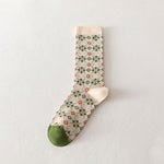 Load image into Gallery viewer, Double Needle Knit Mid-Calf Socks Women Cotton N6H022