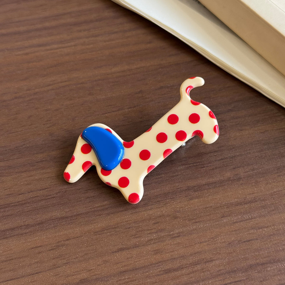Dog Print Duckbill Hair Clip Women N6C374