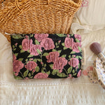 Load image into Gallery viewer, Floral Embroidered Polyester Cosmetic Bag N6K112