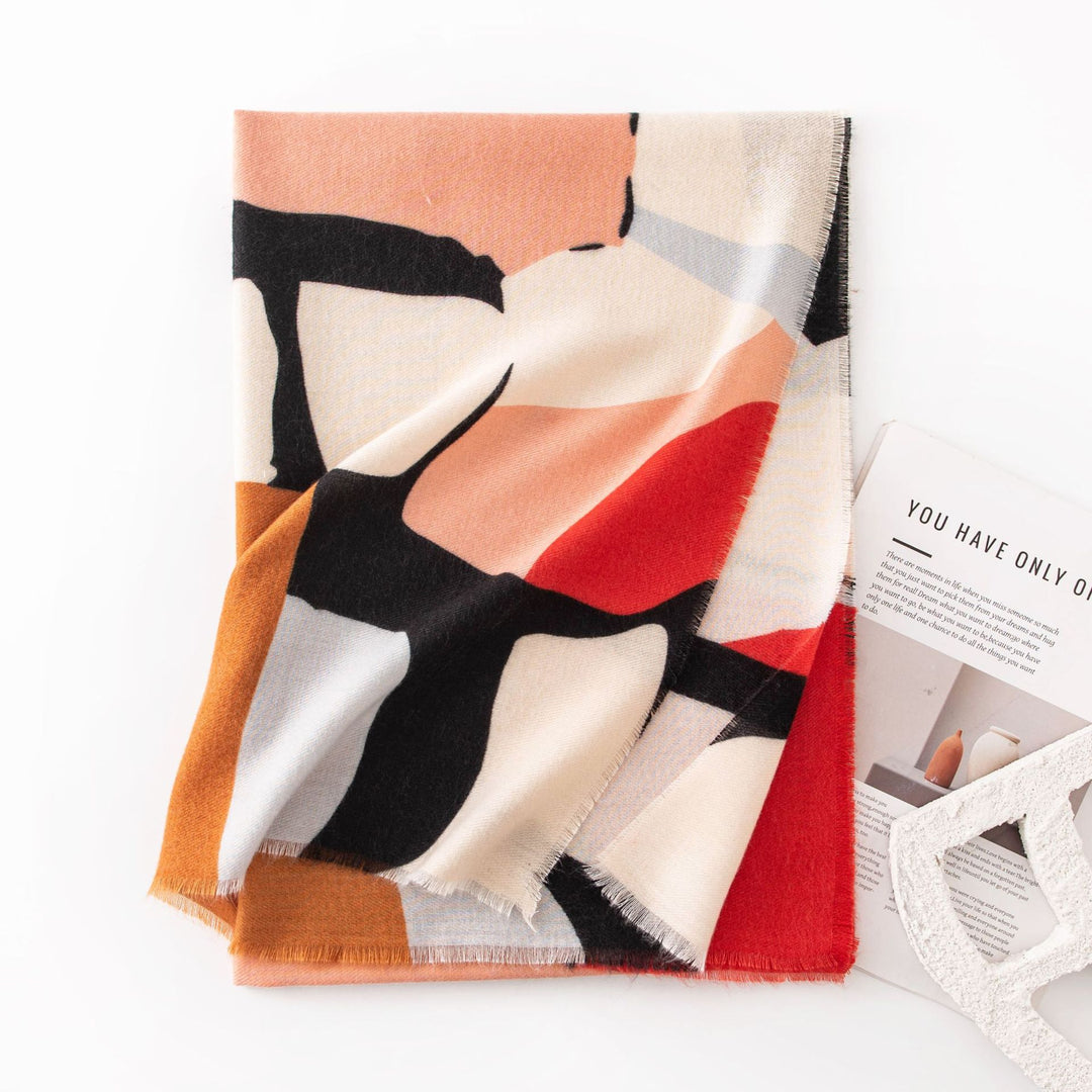 Marbled Faux Cashmere Wrap  M5A177