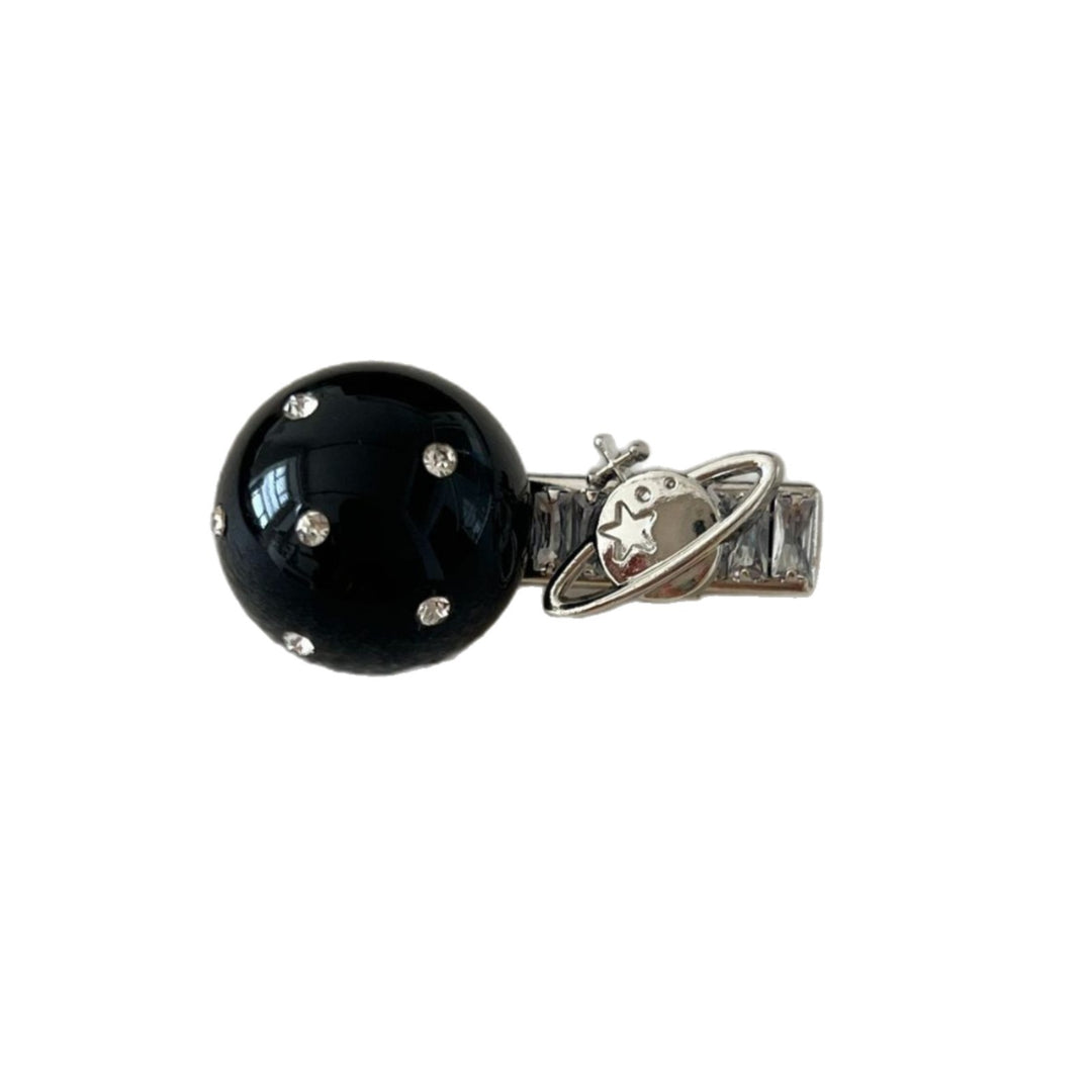 Luxury Rhinestone Pearl Saturn Duckbill Hair Clip N6H194