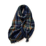 Load image into Gallery viewer, Classic Plaid Fringe Scarf  M5A228