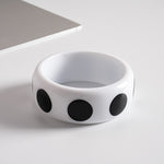 Load image into Gallery viewer, Dopamine Resin Round Polka Dot Bangle Women N6H079