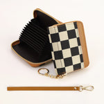 Load image into Gallery viewer, Checkerboard PU Card Holder Wallet Coin Purse Multiple Slots N6G083