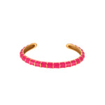 Load image into Gallery viewer, Segmented Drip Enamel Bangle Steel Open Adjustable S5P129