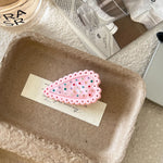 Load image into Gallery viewer, Heart Crystal Polka Dot Hair Clip N6F061