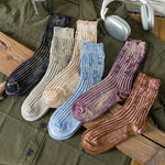 Load image into Gallery viewer, Distressed Knit Cotton Workwear Socks M5A075