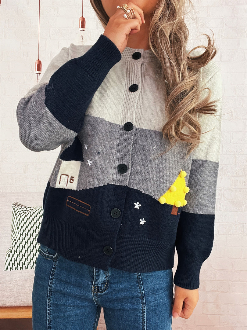 Cottage Round Cardi Mid Weight N5Z932