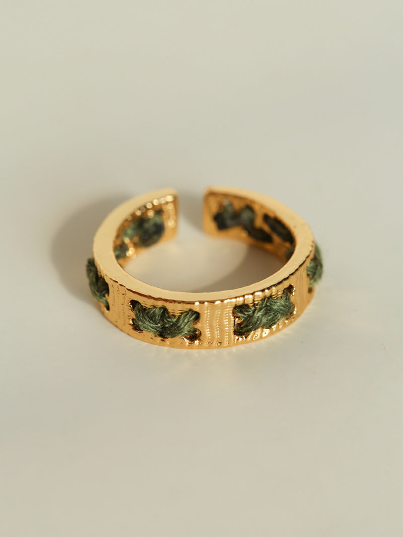 Color Thread Open Ring Women Retro N6C040