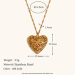 Load image into Gallery viewer, Heart Locket Chalice Necklace Steel Gold Plated S5P228