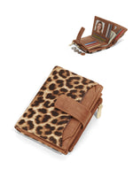Load image into Gallery viewer, Grid Check Leopard Print Card Holder Wallet Purse N6G088