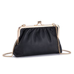 Load image into Gallery viewer, Women's Ruched Top-Grain Leather Evening Bag N6J221