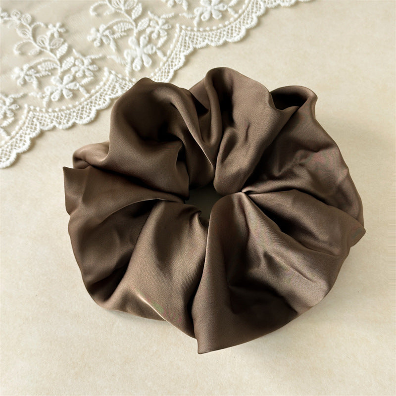 Leopard Print Satin Jumbo Scrunchie Women N6H199