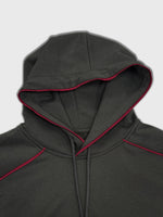 Load image into Gallery viewer, Dark Grey Color Block Hoodie Sweatshirt and Pant Set N6D101