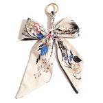 Load image into Gallery viewer, Handwoven Silk Scarf Bow Keychain Bag Charm N6G056