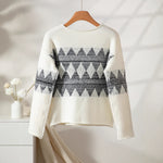 Load image into Gallery viewer, Boat Diamond Sweater Lightweight White N5Z828

