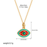 Load image into Gallery viewer, Crystal Pendant Steel Gold Color Drip Enamel S5P239
