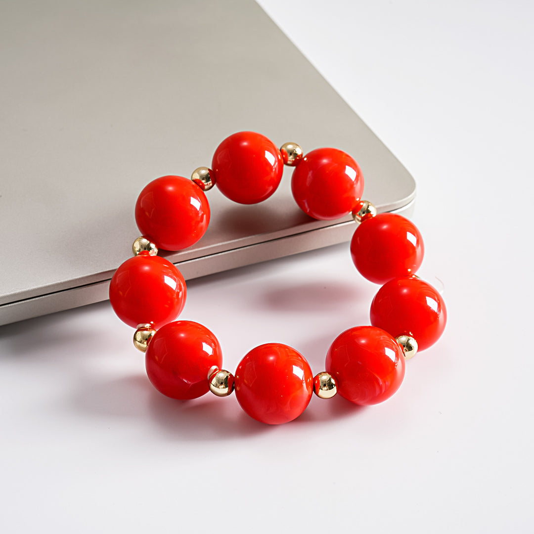Vintage Resin Ombré Stud Circle Geometric Bangle N6H074