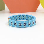 Load image into Gallery viewer, Evil Eye Rhombus Cuff Steel Stove-Enameled Elastic S5P152