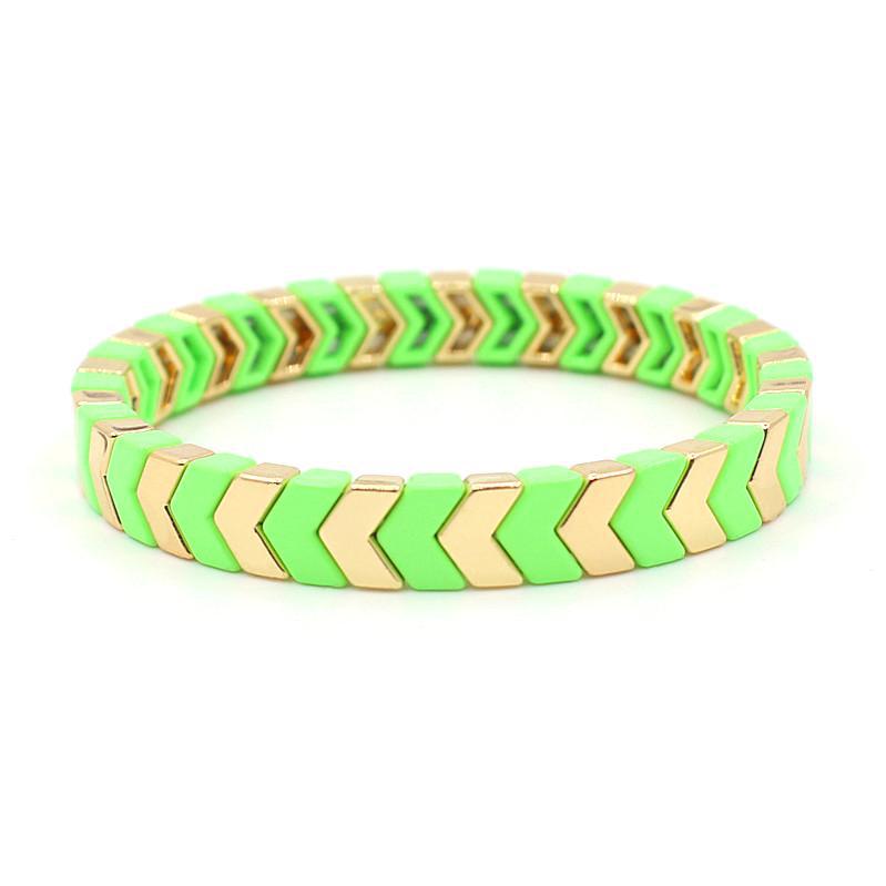Arrow Beads Bracelet Tribal Enamel Elastic Adjustable S5P049