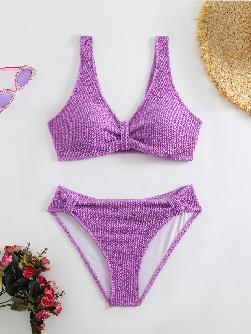 Solid Color Bikini Swimsuit Set Women N6C286