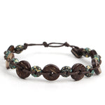 Load image into Gallery viewer, Natural Coconut Shell Braided Bracelet S5P614