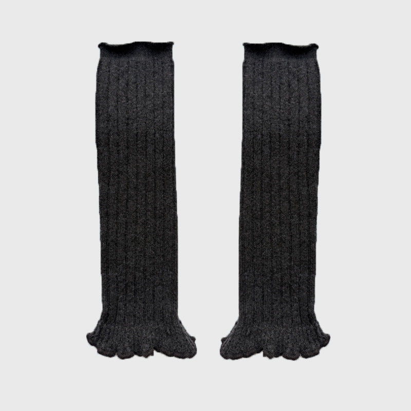 Lace Trim Ballet-Inspired Leg Warmers  M5A131