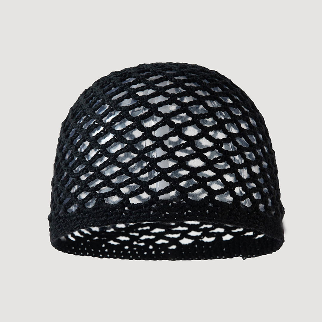 Lightweight Solid Mesh Cotton Crochet Hat Women N6G215