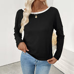 Load image into Gallery viewer, Bow Back Keyhole Tee Set In Ultra Light Black N5Z481
