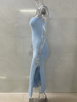 Load image into Gallery viewer, Sexy Backless Knit Beach Club Slip Dress Women N6D079