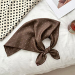 Load image into Gallery viewer, Two-Tone Houndstooth Print Square Scarf Women 55cm N6H113