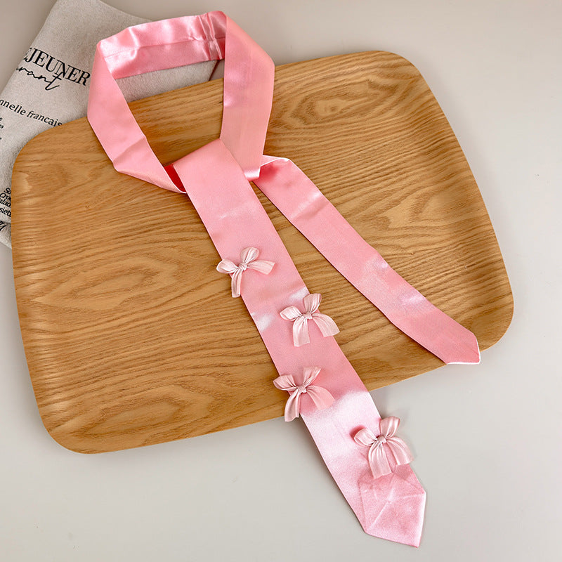 Sweet Lace Bow Tie Scarf Women Trendy N6G238