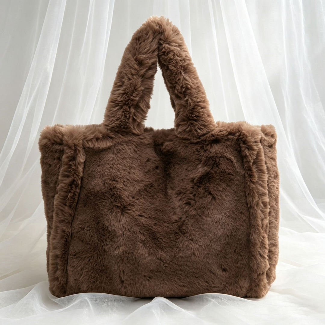 Women's Plush Large Tote Handbag N6J176