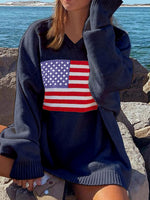 Load image into Gallery viewer, Women's V-Neck Long Sleeve Knit Pullover Casual N6H268