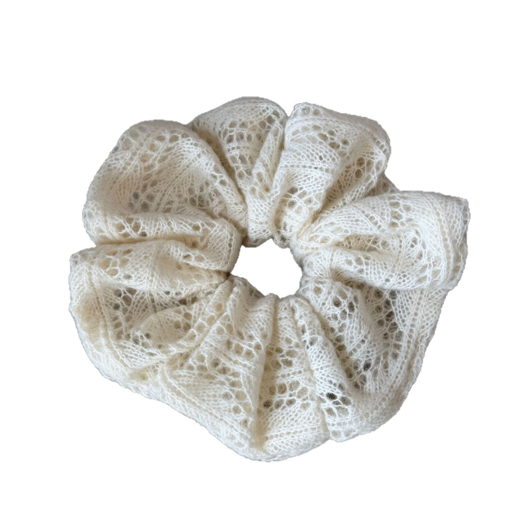 Womens Openwork Leaf Knit Scrunchie N6K025