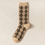 Load image into Gallery viewer, Double Needle Seamless Diamond Long Socks Women N6H030