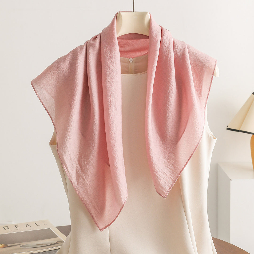 Tencel Acetate 70cm Square Scarf Solid Premium N6G227