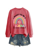 Load image into Gallery viewer, I Want to Be a Schwa Rainbow Cutout Sweatshirt N6H044