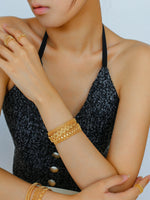 Load image into Gallery viewer, Lace Openwork Geometric Cuff Bracelet Women N6C006